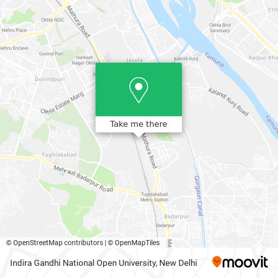 Indira Gandhi National Open University map