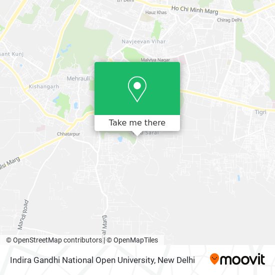 Indira Gandhi National Open University map