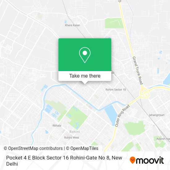 Pocket 4 E Block Sector 16 Rohini-Gate No 8 map