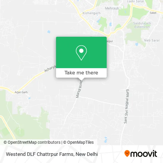 Westend DLF Chattrpur Farms map