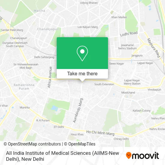 All India Institute of Medical Sciences (AIIMS-New Delhi) map