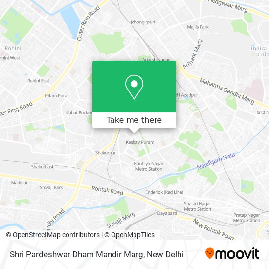 Shri Pardeshwar Dham Mandir Marg map