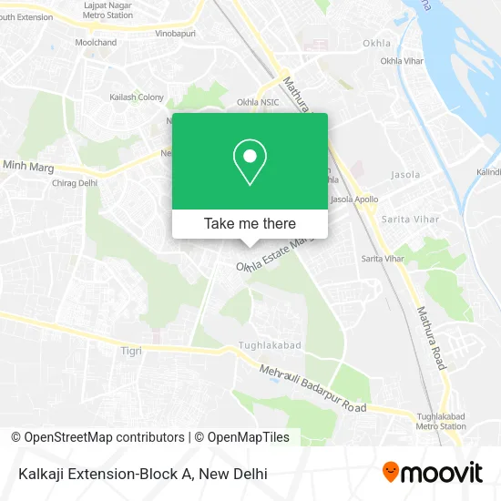 Kalkaji Extension-Block A map