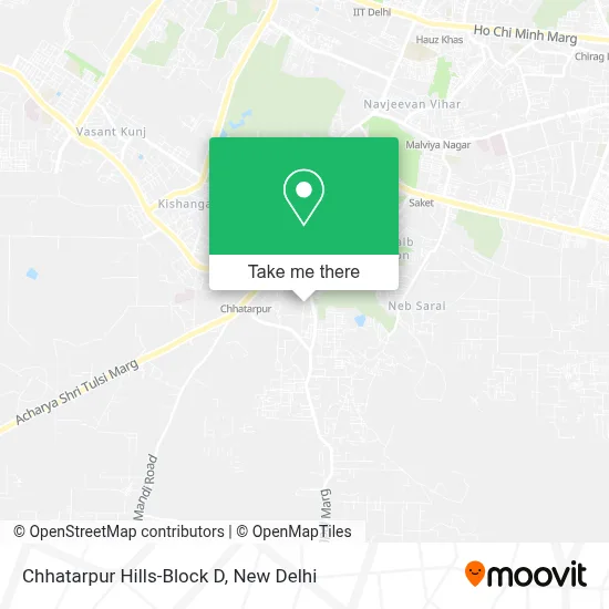 Chhatarpur Hills-Block D map