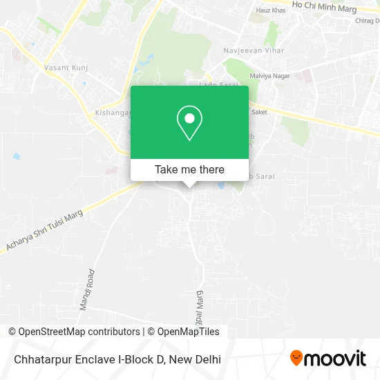 Chhatarpur Enclave I-Block D map