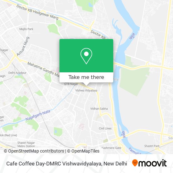 Cafe Coffee Day-DMRC Vishwavidyalaya map