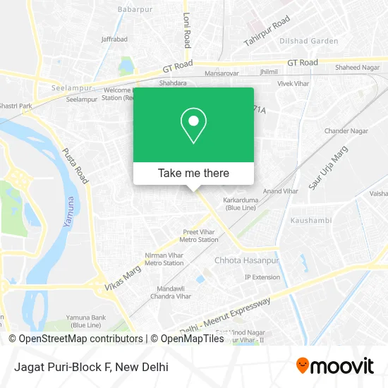 Jagat Puri-Block F map