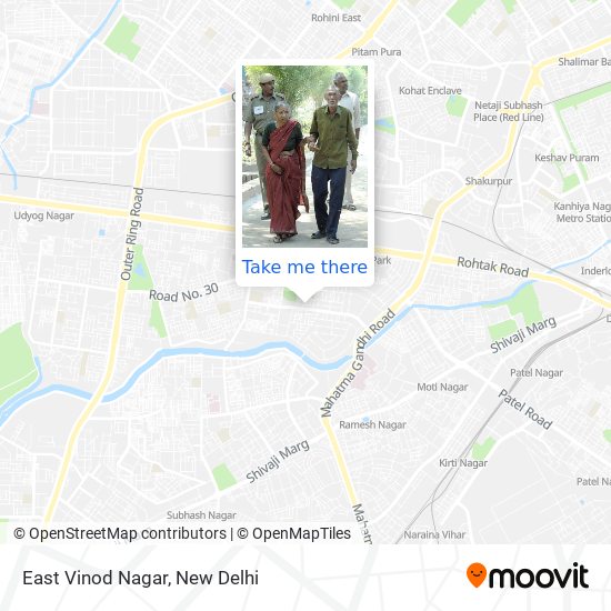 East Vinod Nagar map