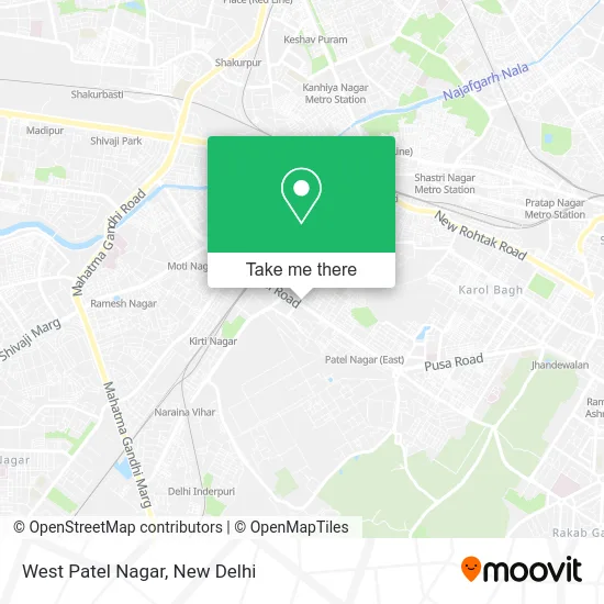 West Patel Nagar map