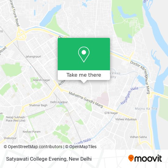 Satyawati College Evening map