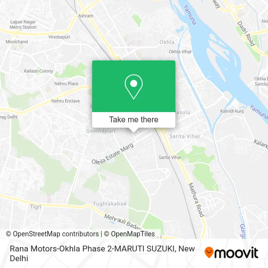 Rana Motors-Okhla Phase 2-MARUTI SUZUKI map