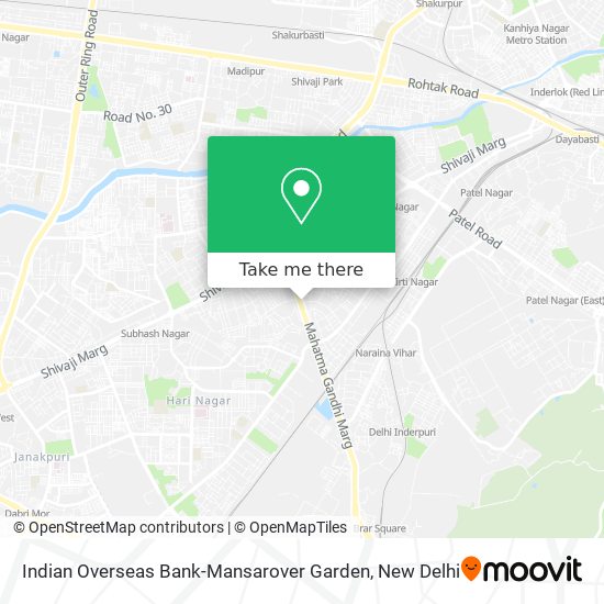 Indian Overseas Bank-Mansarover Garden map
