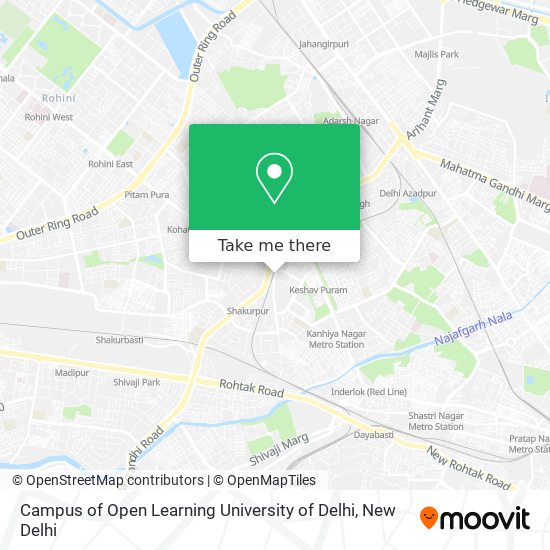 Campus of Open Learning University of Delhi map