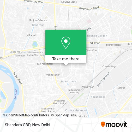 Shahdara CBD map