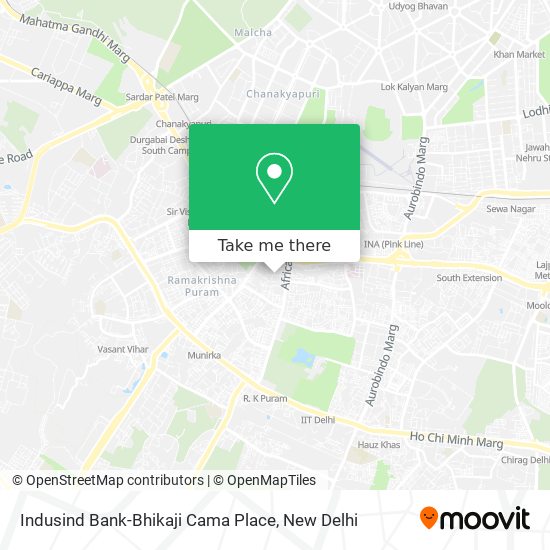 Indusind Bank-Bhikaji Cama Place map