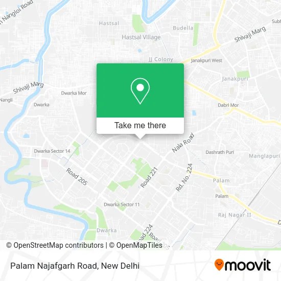 Palam Najafgarh Road map