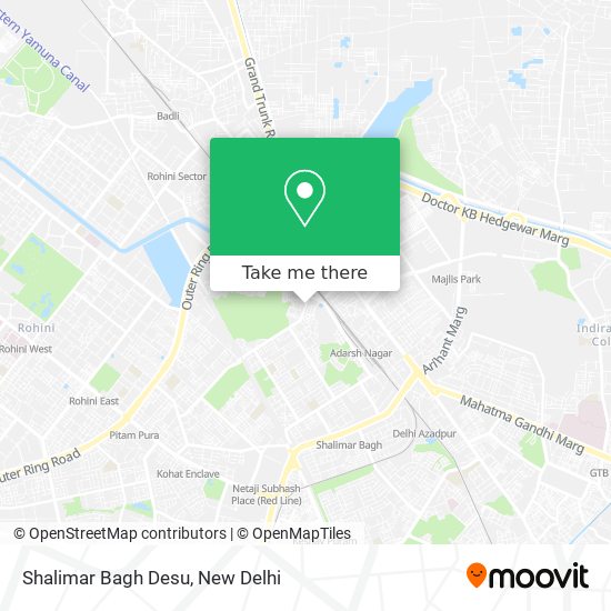 Shalimar Bagh Desu map