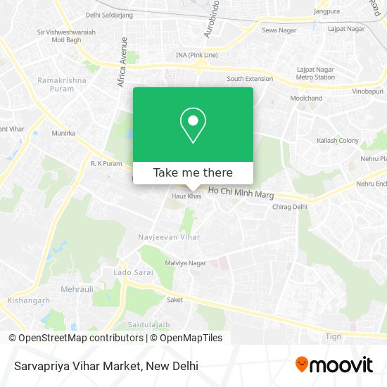 Sarvapriya Vihar Market map