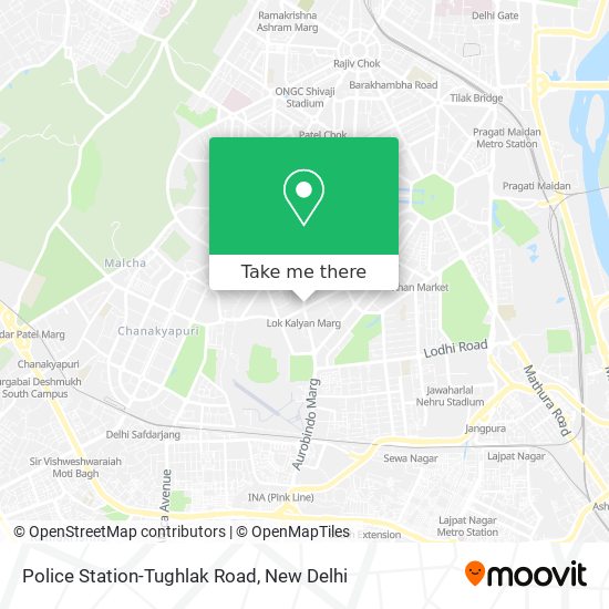 Police Station-Tughlak Road map