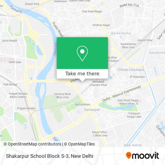 Shakarpur School Block S-3 map