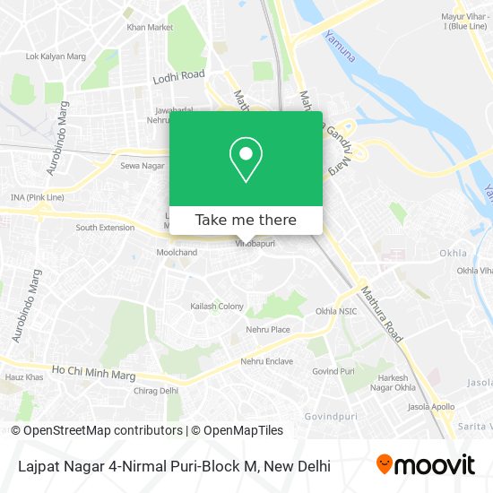 Lajpat Nagar 4-Nirmal Puri-Block M map