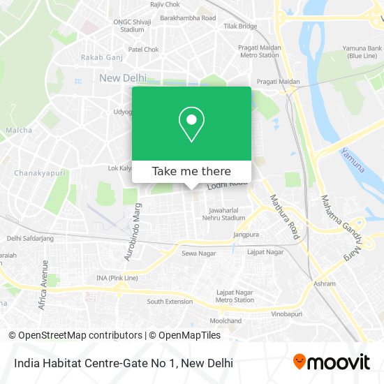 India Habitat Centre-Gate No 1 map