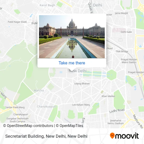 Secretariat Building, New Delhi map