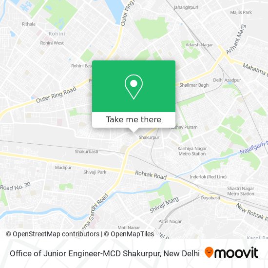 Office of Junior Engineer-MCD Shakurpur map