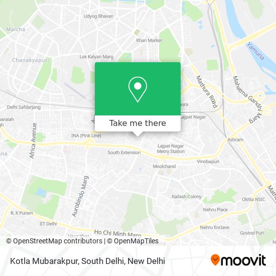 Kotla Mubarakpur, South Delhi map