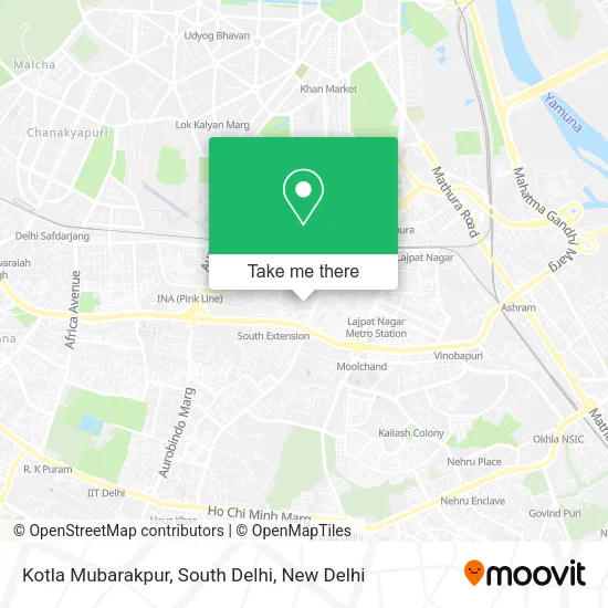 Kotla Mubarakpur, South Delhi map