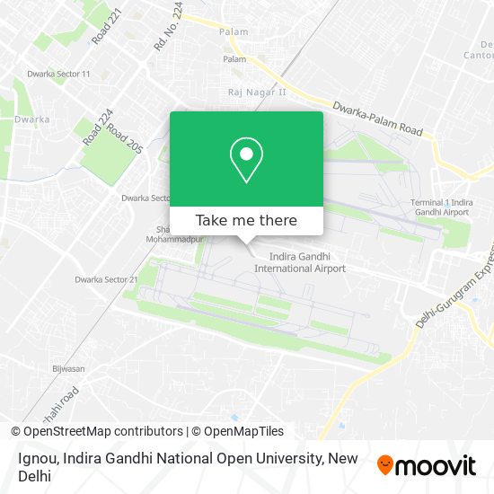 Ignou, Indira Gandhi National Open University map