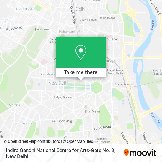 Indira Gandhi National Centre for Arts-Gate No. 3 map