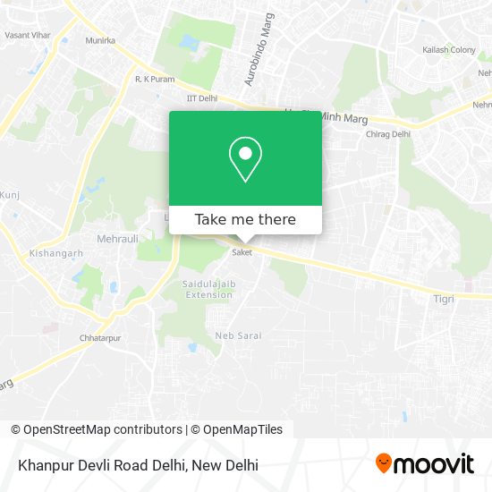 Khanpur Devli Road Delhi map