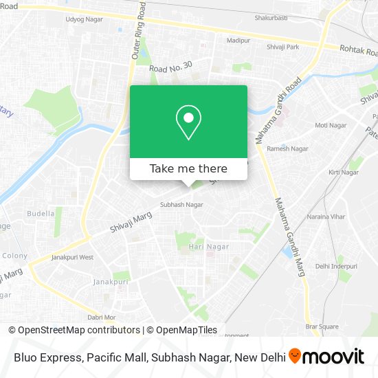 Bluo Express, Pacific Mall, Subhash Nagar map