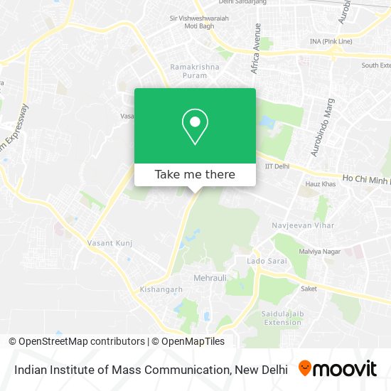 Indian Institute of Mass Communication map