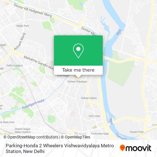 Parking-Honda 2 Wheelers Vishwavidyalaya Metro Station map