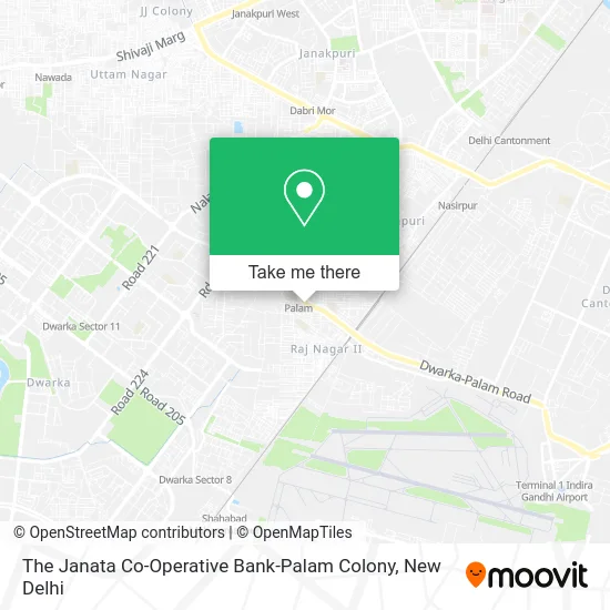 The Janata Co-Operative Bank-Palam Colony map