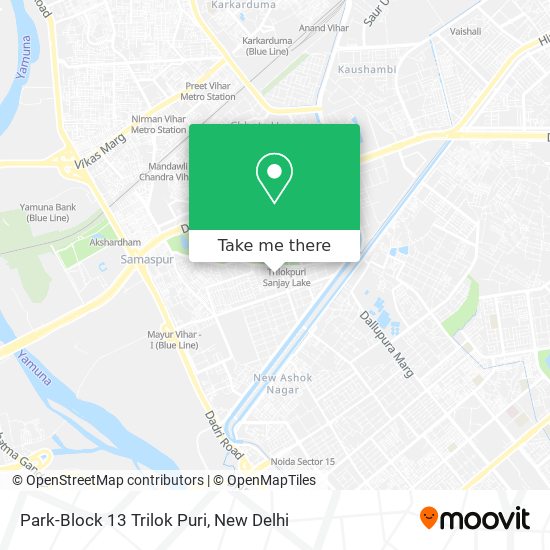 Park-Block 13 Trilok Puri map