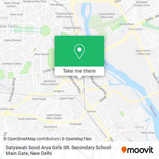Satyawati Sood Arya Girls SR. Secondary School-Main Gate map