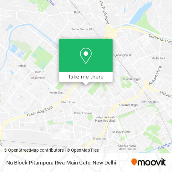 Nu Block Pitampura Rwa-Main Gate map