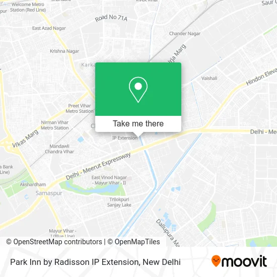 Park Inn by Radisson IP Extension map
