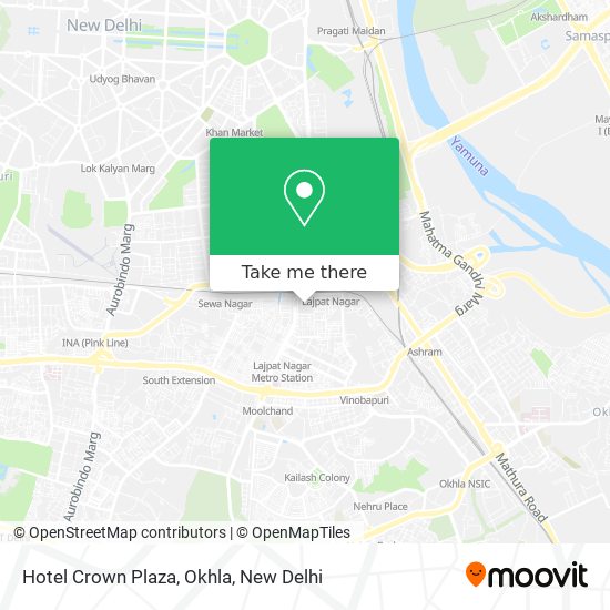 Hotel Crown Plaza, Okhla map