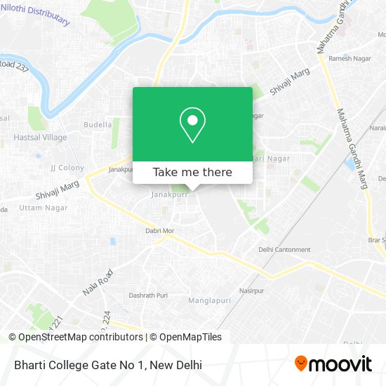 Bharti College Gate No 1 map