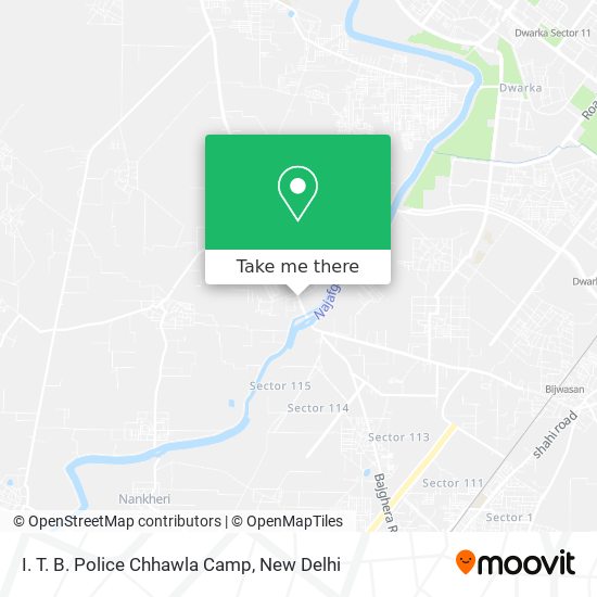 I. T. B. Police Chhawla Camp map