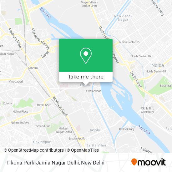 Tikona Park-Jamia Nagar Delhi map