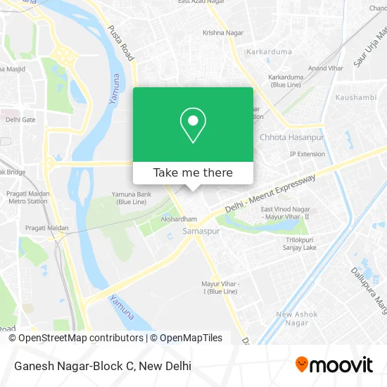 Ganesh Nagar-Block C map