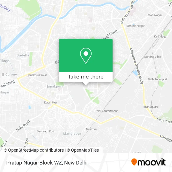 Pratap Nagar-Block WZ map