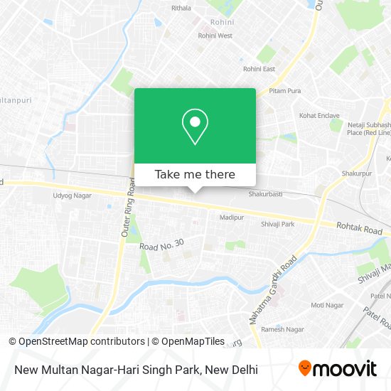 New Multan Nagar-Hari Singh Park map