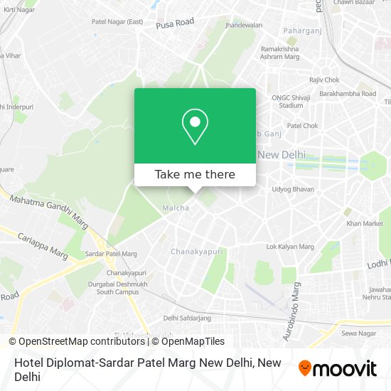 Hotel Diplomat-Sardar Patel Marg New Delhi map
