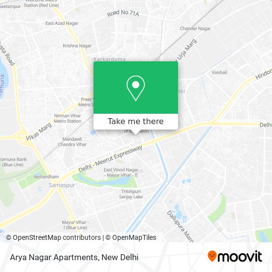 Arya Nagar Apartments map